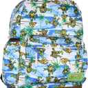 INTIMO Teenage Mutant Ninja Turtles TMNT Pizza Fun School Travel Backpack With Faux Leather Bottom 16", One Size