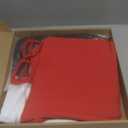 4 Pcs Halloween Costume for Women Include Black Wig Long Sleeve Shirt Red Cat Eyeglasses White Half Apron for Halloween (X-Large)