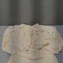 Smiry Velvet Seat Covers for Dining Room Chair Set of 4, Stretch Fit Removable Washable Chair Seat Cushion Protector Slipcovers with Ties, Cream