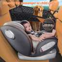 URPOWER Hard Bottom Dog Car Seat for Large Medium Dogs, Dog Back Seat Extender with 3-Sided Hard Boards, Waterproof Pet Backseat Cover Dogs Hammock for Large Cars, Trucks and SUVs, Holds up to 200 lbs