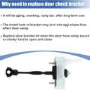 X AUTOHAUX Front Left Door Check Stop Strap Door Check Assembly 68620-48031 for Toyota Highlander 2008-2013 Car Door Check Arm Assembly LH Driver Side Door Check Strap Stopper Door Limiter