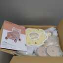 ROBOTIME Wooden Baby Walker, Baby Push Walker, Baby Activity Center Toys - Toddler Walking Activity Center Push Toys with Safety Brake, Baby Walker for Motor Skills (Rattan Doll Walker)