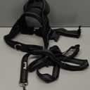 SlowTon No Pull Dog Harness - Heavy Duty Dog Harness and Leash Set for Medium Large Dogs, Reflective Tactical Harness with Soft Padded and Front Clip for Easy Walk and Training (Black L)