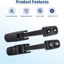 2 PCS Premium Heavy Duty Hood Latch Kit, LH/RH, Fits Kenworth T170 T270 T300 T370 T440 T470 T660 / Peterbilt 325 335 337 340 348 384 386 567 569 / Mack CH/Blue Bird, Replace 315-5502 315-5503