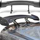 47Inch Universal Rear Spoiler GT Style Carbon Fiber Style Spoiler Wing Compatible with Ford Mustang Honda Civic Mazda Corvette Camaro Nissan