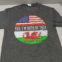 Half American Half Welsh USA Flag Wales Heritage DNA T-Shirt for Women Kids Men, Small