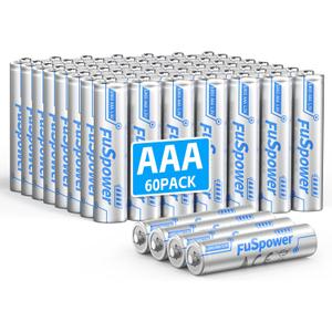 AAA Batteries 60-Pack, 10 Years Shelf Life, 1200mAh AAA Batteries 1.5 Volt LR03 Alkaline Battery