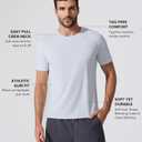 BRXL Workout Shirts for Men Lightweight Moisture Wicking Crewneck Running Athletic T-Shirts Short Sleeve Gym Tops Grey (Black)