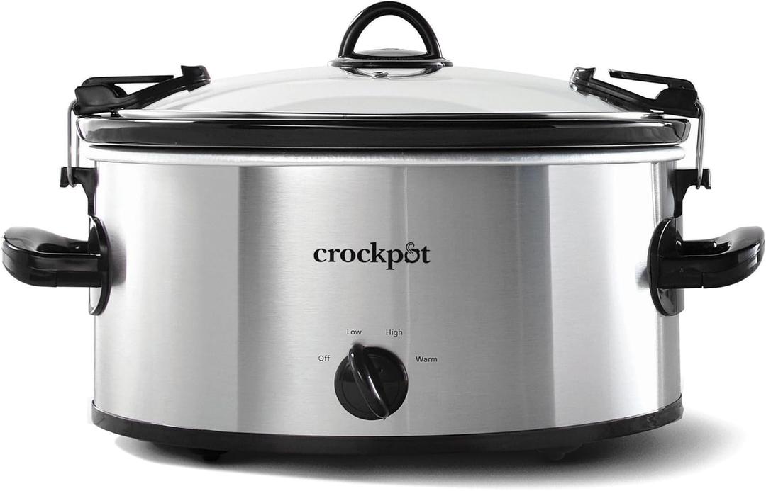 Crock-Pot SCCPVL600S Cook' N Carry 6-Quart Oval Manual Portable Slow Cooker, Silver
