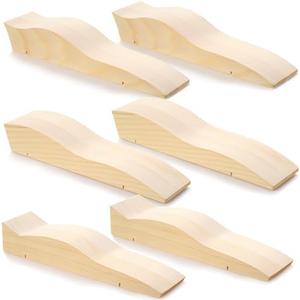 Cinnvoice 6 Pcs Derby Car Kit Body Blocks, Pinewood Block Race Pre-Cut Car Body Blocks with Pre-drilled Axle Holes for DIY Shape Paint Race Cars Racing (Wheels & Axles Not Included) (Creative Style)