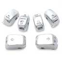Hand Control Chrome Switch Caps Kit for Harley Sportster XL Dyna Softail Road King 1996-2013
