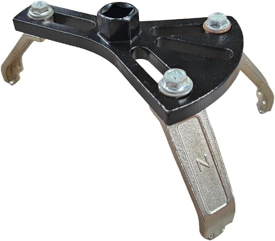 Car Fuel Pump Removal Tool, Universal Adjustable Car Fuels Lid Tank Collar Ring Repair Spanner, 5.31" to 7.17" Automotive Fuel Tank Lock Ring Reinstall Tool Kit for Mechanics (Black)