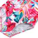 Girls Long Sleeve Swimsuit One Piece Bathing Suit Zipper UPF 50+ Rash Guard Swimwear (Pink, S)