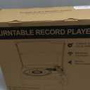 Vinyl Record Player with Speakers Vintage Turntable for Vinyls Records Belt-Driven Turn Table Support 3-Speed, Wireless Playback, Headphone, AUX-in, RCA Line LP Phonograph for Sound Enjoyment Black