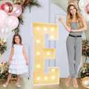 4ft Marquee for Letters E, Large Light up Letters 4ft, Multifunctional Large Marquee for Letters 4 Feet Tall for Party Decorations, Letter Balloons, Wedding Decor, Proposal Decorations (Letters E)