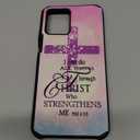 for Moto G 5G 2023 Case [Not for 2022 Version], Christian Cross Bible Verse Quote Phil 4-13 Hybrid Hard PC & Soft Silicone Dual Layer Shockproof Protective Case for Motorola Moto G 5G 2023