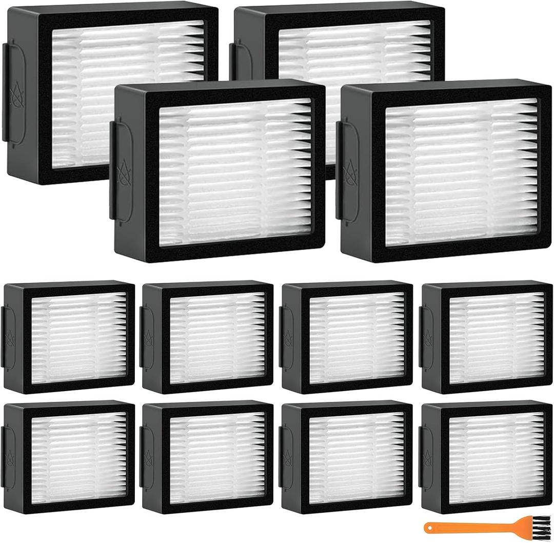 Purzest 12 Pack Filter Replacements for iRobot Roomba E I & J Series E5 E6 i1 i1+ i3 i3+ i4 i4+ i5 i5+ i6 i6+ i7 i7+ i8 i8+ NOT for J9, High Efficiency Filter Vacuum for Roomba Replacement Parts