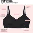 Motherhood Maternity Women's Comfort Nursing Bra with Removable Pads, Wirefree and Seamfree (Black, XL)