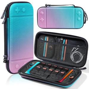 Honghao Case for Nintendo Switch 2 , Travel Carrying Case for Switch 2, Ultra-thin Protective Bag for Storage Nintendo 2 Accessories (Pink Blue)