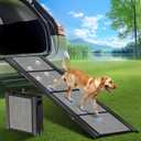 Dog Ramp for Car Large Folding Pet Stair Ramps for Truck, SUV, with Non-Slip Surface, Up to 250LBS, Outdoor Dog Car Ramp for Medium & Large Dogs, Portable Pet Steps