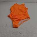 SUUKSESS Women One Piece Ruched Swimsuit Tummy Control Backless Bathing Suit (X-Large, Orange)