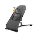 Kinderkraft Mimi Portable Baby Bouncer, Safe and Ergonomic Bouncer Seat with Spine Support and an Additional Toy Bar for Babies 0-6 Months, Gray