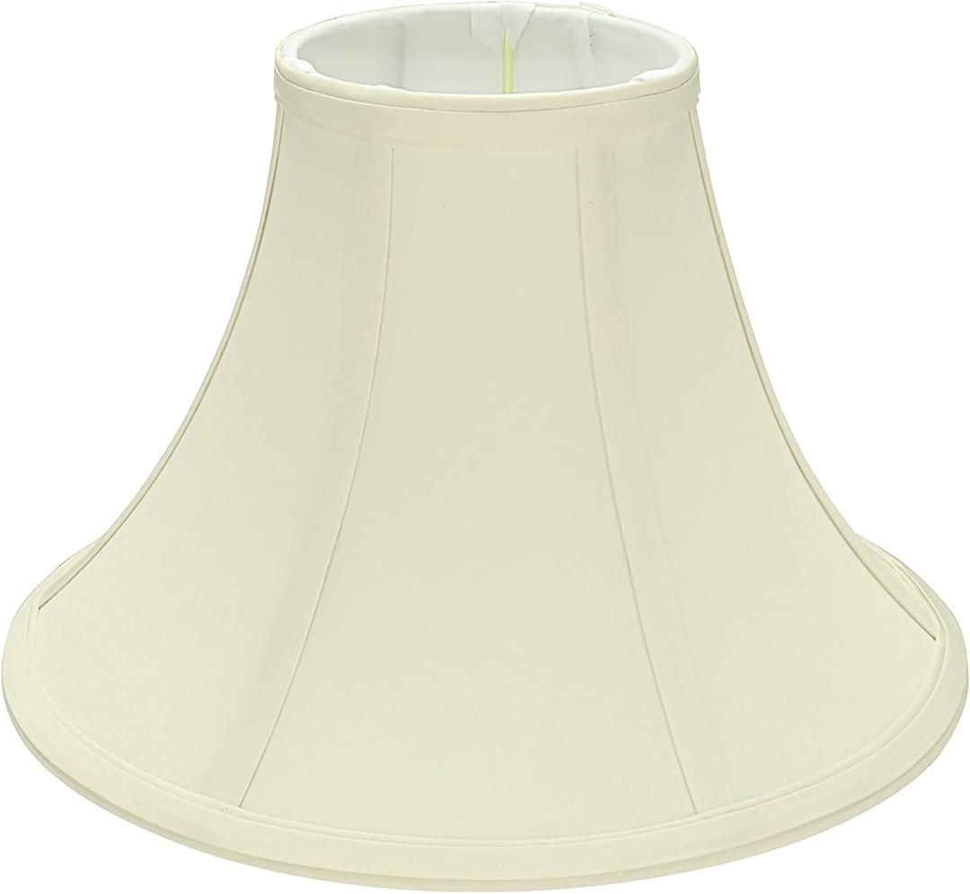 Aspen Creative 58030A, Bell Uno Lamp Shade, Ivory, 4" Top x 10" Bottom x 7" Slant Height, Slip UNO 33mm