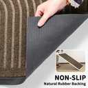 Heavy Duty Door mat Outdoor Indoor Entrance, Non Slip Welcome Mat, Natural Rubber Floor Mat for Entryway, Patio, Garage, Porch, 32"x47",Brown