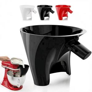 2 x Flour Funnel for Kitchen Aid Mixer, Fits Tilt-Head 4.55 Qt (KSM150), 2026 New Kitchen Aid Attachments for Stand Mixer, Durable Dishwasher-Safe Baking Tool (Black)