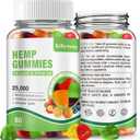 Hemp Gummies Extra Strength for Sleep, Pain, Anxiety, High Potency Edible Gummy, Organic Hemp Oil Extract Vegan Bear Candy 80 Counts (1 Pack)