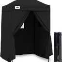 EAGLE PEAK Flex Ultra Compact 5x5 Pop-up Canopy, Sun Shelter, Changing Room, Portable Privacy Canopy Cabana for Pool, Fashion Photoshoots, or Camping, Black