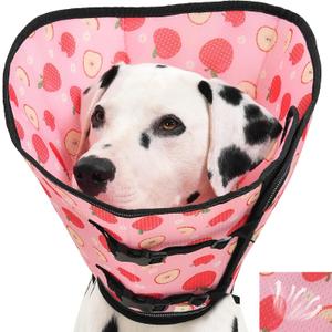 Avont 2026 Upgraded Dog Recovery Collar, Breathable Mesh Elizabethan Collar Soft Dog Cone Alternative After Surgery to Stop Licking, Foldable/Adjustable/Secure-Fit for Medium Dogs, Apple (M)