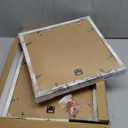 12x12 Picture Frame Set of 9, Photo Gallery Wall Frame Set, Display Pictures 8x8 with Mat or 12 x 12 Without Mat, Square Frame Picture Frames Collage Wall Decor, Distressed White