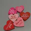 Landical 6 Pcs Galentines Day Decorations Wooden Conversation Hearts Happy Galentine's Day Signs Gifts for Tiered Tray Table Home, Tabletop Centerpiece Decor for Valentines Party Supplies