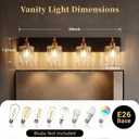 ocioc 4-Light Bathroom Lighting Fixtures Over Mirror,29 Inch