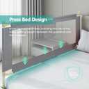 Bed Rails for ToddlersToddler Bed RailsBed Rail for Baby - Adjustable Height Bed Guard with Child Safety Lock, Universal Fit for King/Full/Twin Beds (Grey, 1 Side 78.7Inch)