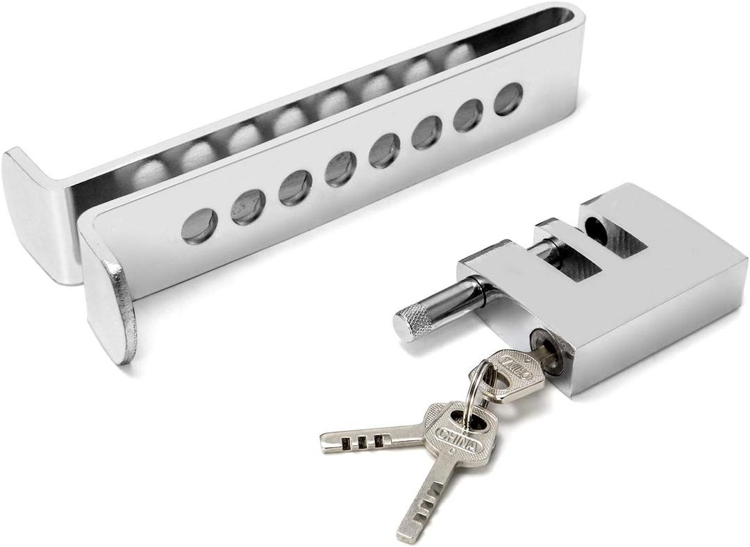 QWORK Anti-Theft Clutch Lock, Stainless Steel Car Brake Lock, Security Device for Vehicle Protection (1 Pack)