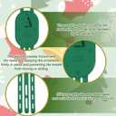 12 Pcs Christmas Railing Protection Garland Ties for Banister Holiday Silicone Garland Ties with Padding Prevents Scratches Wreath Hanging Fasteners for Staircase Seasonal Decor (Green)