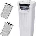 Aquarium Filter(3.5W), Fish Tank Filter, Low-Water Filter for Small Fish Tank and Turtle Tank, for Reptile Tank Up to 15 Gallon, with 2 Cartridges(White)