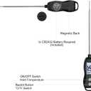 BRAPILOT Digital Meat Thermometer Backlight,Waterproof Instant Read Food Thermometer for Cooking Grilling BBQ Baking Liquids Beef Turkey (Black)