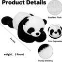 Wepop 5lb Weighted Stuffed Animals, 24in Big Panda Plush, Cute Soft Plushie Pillows for Adults Boys Girls