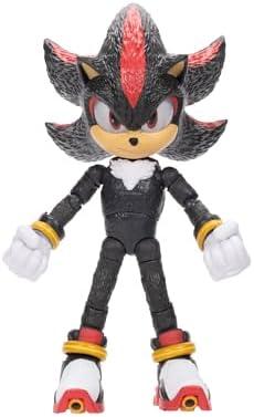 Sonic The Hedgehog – 5-Inch Shadow Action Figure – 20+ Points of Articulation – Official Collector Toy – Boys & Girls Ages 3+