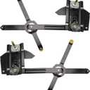 TRQ Front Manual Window Regulator Set Compatible with 77-91 Chevrolet GMC GM1350101 GM1351101