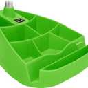 Simple Designs LD1056-GRN-LB 18.5" Gooseneck Organizer Desk Lamp with iPad Tablet Stand Book Holder and USB Port, with LED Bulb, Green (unspecified)