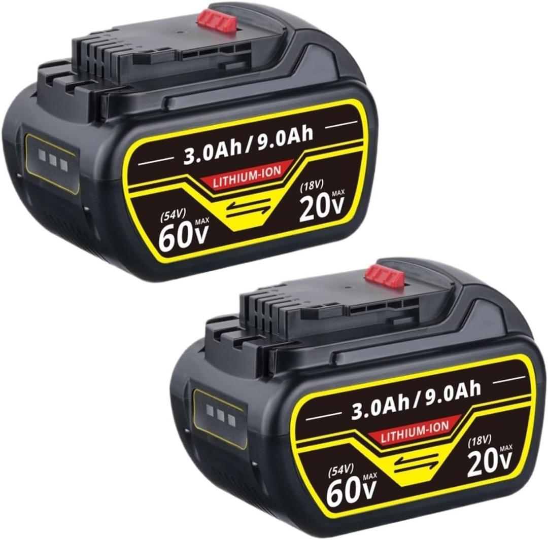 DCB606 12Ah 20V Lithium Ion Battery DCB609 DCB612 DCB206 Replace Compatible with Dewalt 20V Battery(2pcs)
