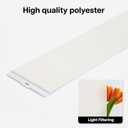 LazBlinds Vertical Blinds Replacement Slats - Light Filtering Fabric Slats for Sliding Doors & Windows, Easy-Cut Polyester, White Texture (132" W x 84" L, 34 Pcs)