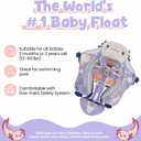 Mambobaby Float Non-Inflatable Baby Float with Canopy, Five-Point Safety System, 3D Canopy(Detachable) UPF 50+, Baby Pool Floats for 3-24 Months, Dual-Mode Toddler Swim Floaties