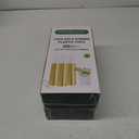 FOCUSLINE 100 Pack 12 oz Gold Rimmed Plastic Cups, 12 Ounce Clear Plastic Tumblers, Heavy-duty & Fancy Disposable Hard Cups with Gold Rim for Wedding