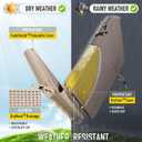 SUNROX DryFast Foam FadeShield Water Resistant Outdoor All-Weather Deep Seating Cushion Set 21"x44"x3" Husk Birch