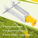 Tondiamo Chain Link Insulator Electric Fence Stainless Steel Insulator T Post Extender Wire Holders for Chain Link and Studded T & U-posts Tubing(Yellow,50 Pcs)